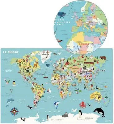Carte du Monde magnétique Ingela P.A, carte magnetique en bois