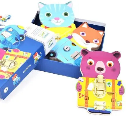 Jeu de manipulation Locktou, jouet en bois pour enfants Djeco