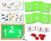 Les chiffres tactiles, photo des différentes plaquettes de jeu