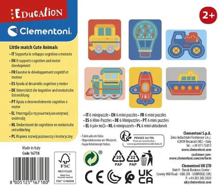 Little Match - Véhicules, mini puzzles educatifs