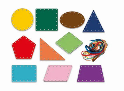 Image montrant les différentes formes en carton incluses dans le jeu.