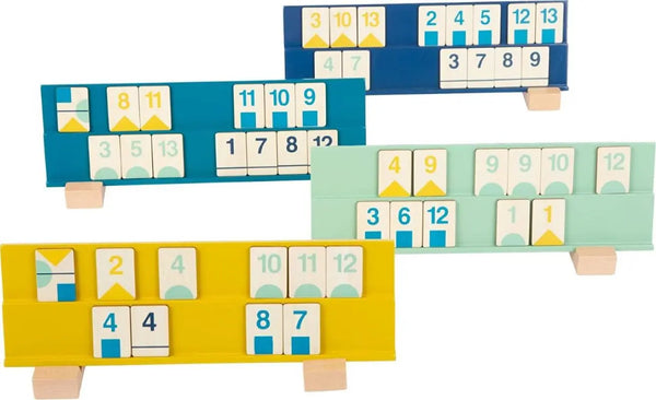 Jeu De Rummy Classique En Bois - Pour 2 à 4 Joueurs, Dès 6 Ans, Avec Sablier, Jeu De Société Familial