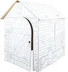 Maison de jeu à colorier en carton "Cabane"