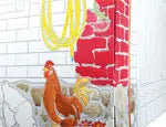 Maison de jeu à colorier en carton "Cabane"