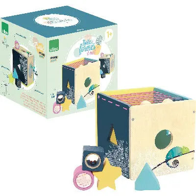 Boîte d'éveil sensoriel en bois