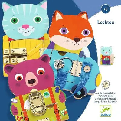 Jeu de manipulation Locktou, jouet en bois pour enfants Djeco