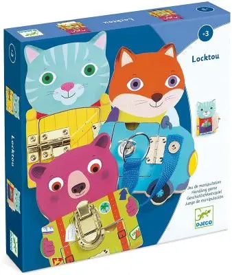 Jeu de manipulation Locktou, jouet en bois pour enfants Djeco