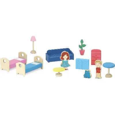 Chambre avec lit pour la maison de poupée