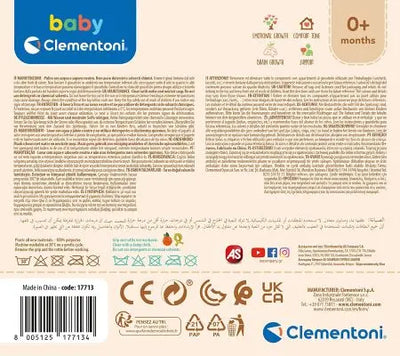 Peluche Clip & Go Raton-Laveur, jouet pour bébé transportable