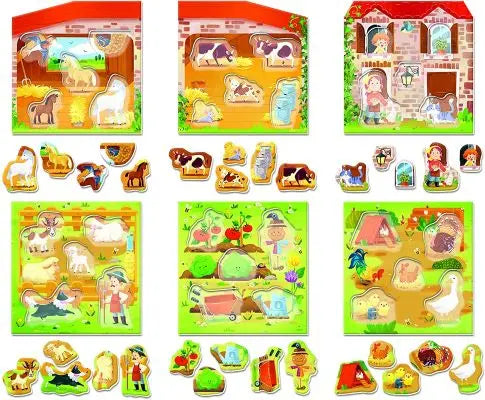 Puzzle de la ferme, jeu animaux de la ferme