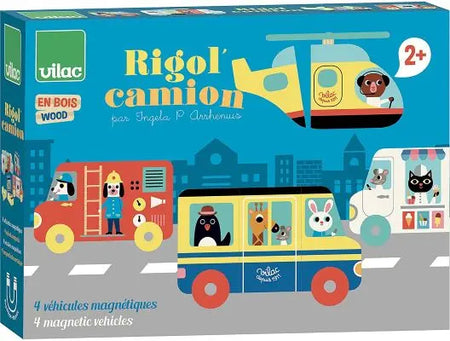 Rigol'camion Ingela P.Arrhenius, camions en bois aimantés