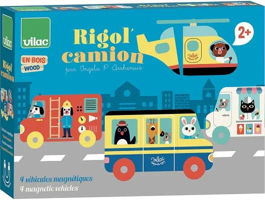 Rigol'camion Ingela P.Arrhenius, camions en bois aimantés