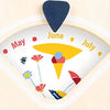 Horloge en bois naturel pour enfants