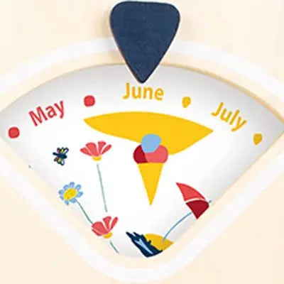 Horloge en bois naturel pour enfants