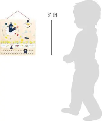 Horloge éducative en bois avec système de 12 et 24 heures