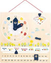 Horloge en bois pour enfants avec design harmonieux et discret