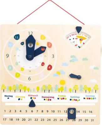 Horloge en bois pour enfants avec design harmonieux et discret