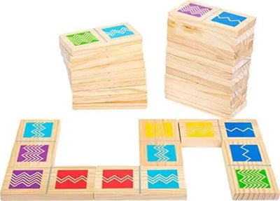 Les 28 pièces du domino à motifs identiques