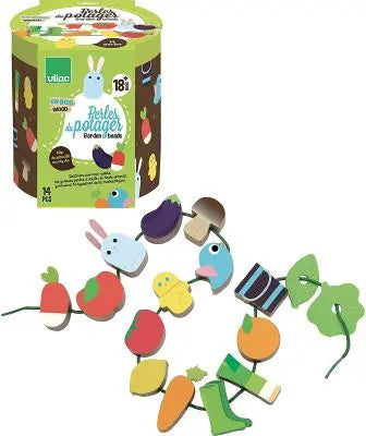 jeu de perles en bois du potager Jour de récolte