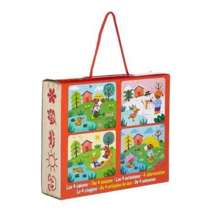 4 Puzzles En Bois Éducatifs Pour Enfants - Alphabet, Fruits, Animaux & Transports